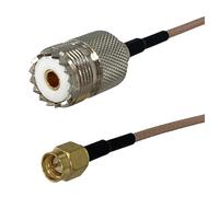 Cavo coassiale RF a crimpare RG316 RG58 UHF PL259 SO239 a SMA maschio femmina jack connettore a crimpare 1,5 M ~ 10 M(RG316 SO239 to SMA M,1.5M)