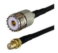 Cavo coassiale RF a crimpare RG316 RG58 UHF PL259 SO239 a SMA maschio femmina jack connettore a crimpare 1,5 M ~ 10 M(RG58 SO239 to SMA F,4M)