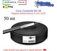 Cavo Coassiale RG-58 Doppia Schermatura 5 mm CCS 50 Metri