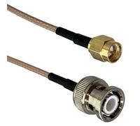 Cavo coassiale RG316 BNC maschio a SMA femmina jack passante angolo retto RF jumper 6 pollici 10 m(BNC M to SMA M,75CM)