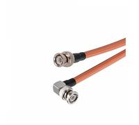 Cavo coassiale RG400 a doppia schermatura, connettori maschio BNC a connettore maschio ad angolo retto BNC, adattatore a ponticello a spirale(SMA M to UHF M90,3Meter)