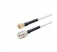 Cavo coassiale RG58 PL259 UHF maschio a SMA femmina jack dritto adattatore Wi+Fi cavo di prolunga a spirale 50 cm(UHF F to RP SMA M,2Meter)