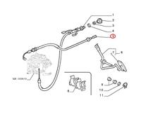 CAVO COMANDO ACCELERATORE FIAT CINQUECENTO ORIGINALE 7700305