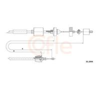 Cavo Comando Comando Frizione Cofle 10.2844 per Nissan Renault