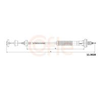 Cavo Comando Comando Frizione Cofle 11.3028 per Peugeot
