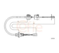 Cavo Comando Comando Frizione Cofle 1172.2 per Citroën Fiat Peugeot