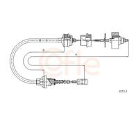 Cavo Comando Comando Frizione Cofle 1172.3 per Citroën Fiat Peugeot