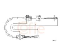 Cavo Comando Comando Frizione Cofle 1172.7 per Citroën Fiat Peugeot