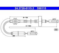 Cavo comando, Comando frizione per AUDI 100