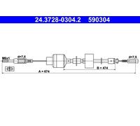 Cavo comando, Comando frizione per CITROËN BX