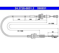 Cavo comando, Comando frizione per CITROËN PEUGEOT TOYOTA 107 AYGO C1