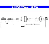 Cavo comando, Comando frizione per OPEL VAUXHALL ASTRA ASTRA F CLASSIC ASTRAVAN
