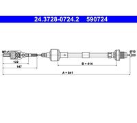 Cavo comando, Comando frizione per OPEL VAUXHALL CORSA