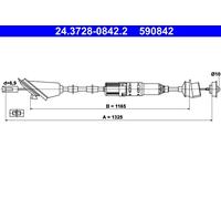 Cavo comando, Comando frizione per PEUGEOT 106 106 Van