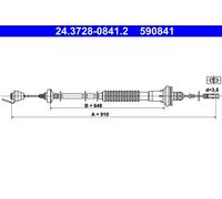 Cavo comando, Comando frizione per PEUGEOT 206 206 Van