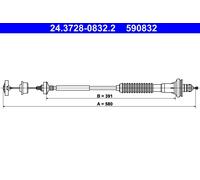 Cavo comando, Comando frizione per PEUGEOT 206 206 Van