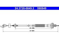 Cavo comando, Comando frizione per PEUGEOT 206 206 Van 206+