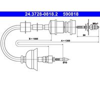 Cavo comando, Comando frizione per PEUGEOT 405
