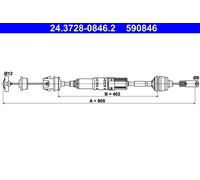 Cavo comando, Comando frizione per PEUGEOT 406