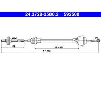 Cavo comando, Comando frizione per SKODA VW CADDY FELICIA