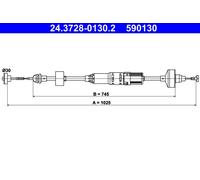 Cavo comando, Comando frizione per VW GOLF VENTO