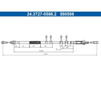 Cavo comando, Freno stazionamento anteriore per CITROËN FIAT PEUGEOT BOXER DUCAT