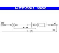 Cavo comando, Freno stazionamento anteriore per CITROËN FIAT PEUGEOT BOXER DUCAT