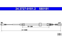Cavo comando, Freno stazionamento anteriore per MERCEDES-BENZ VW LT 28-35 LT 28-