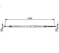 Cavo comando, Freno stazionamento BOSCH 1 987 482 637 per CLIO IV 1.2 2012-2021