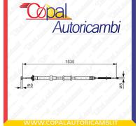 Cavo comando, Freno stazionamento BOSCH 1987482394 per FIAT LANCIA