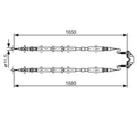Cavo comando, Freno stazionamento centro per CHEVROLET HOLDEN OPEL VAUXHALL ASTR