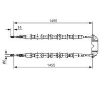 Cavo comando, Freno stazionamento centro per CHEVROLET HOLDEN OPEL VAUXHALL VECT