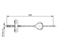 Cavo comando, Freno stazionamento centro per FORD MONDEO