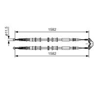 Cavo comando, Freno stazionamento centro per HOLDEN OPEL VAUXHALL COMBO COMBO TO