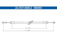 Cavo comando, Freno stazionamento centro per MERCEDES-BENZ VIANO VITO VITO / MIX