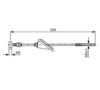 Cavo comando, Freno stazionamento centro per TOYOTA AVENSIS COROLLA
