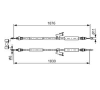 Cavo comando, Freno stazionamento centro per VOLVO VOLVO (CHANGAN) S40 V50