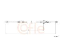Cavo Comando Freno Stazionamento Cofle 10.6854 per Nissan Opel Renault