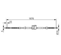 Cavo comando, Freno stazionamento posteriore Dx per AUDI 100 200 A6 V8