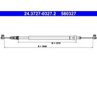 Cavo comando, Freno stazionamento posteriore Dx per CITROËN XSARA