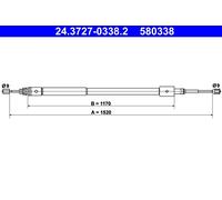 Cavo comando, Freno stazionamento posteriore Dx per CITROËN XSARA