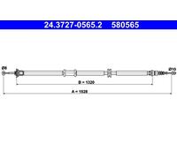 Cavo comando, Freno stazionamento posteriore Dx per FIAT LINEA