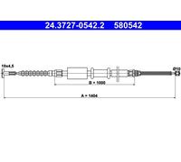 Cavo comando, Freno stazionamento posteriore Dx per FIAT MAREA