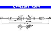 Cavo comando, Freno stazionamento posteriore Dx per FORD GALAXY MONDEO S-MAX