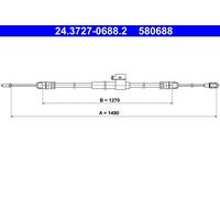 Cavo comando, Freno stazionamento posteriore Dx per FORD TRANSIT