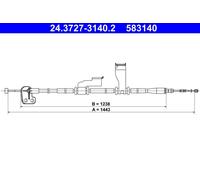 Cavo comando, Freno stazionamento posteriore Dx per HYUNDAI i10