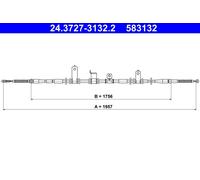 Cavo comando, Freno stazionamento posteriore Dx per HYUNDAI SANTA FÉ