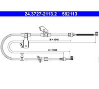 Cavo comando, Freno stazionamento posteriore Dx per MITSUBISHI COLT