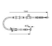 Cavo comando, Freno stazionamento posteriore Dx per MITSUBISHI SPACE STAR