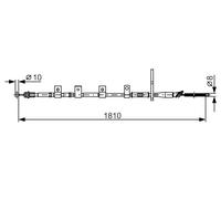 Cavo comando, Freno stazionamento posteriore Dx per SUZUKI SWIFT